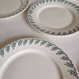 12 assiettes plates Choisy le Roi en terre de fer modèle 1212