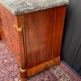 Vintage dresser Empire era in flamed mahogany