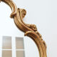 Miroir rocaille doré à la feuille d’or 43x70cm