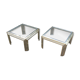 Hollywood regency Romeo Rega brass and chrome coffee tables
