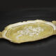 Florentine tray in resin painted in the hand with ornate handles