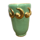 Vase en céramique vert et or
