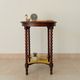 Old pedestal table, early 20th century, turned wooden legs