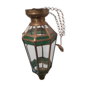 Beautiful glass and tin chandelier
