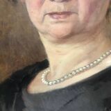 Portraits anciens huile signés et datés Eugène Bertrand  XIXe , XXe
