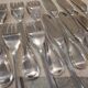 6 fish cutlery sets, 12 pieces, silver-plated metal, Christofle silversmith, Albi pattern