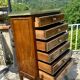 Mahogany and burl chest of drawers, 19th century