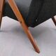 Mid-Century Easy Chair, Model B 310 Var, in Black Shield