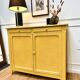 Buffet parisien vintage jaune miel