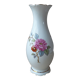 Porcelain vase pink flowers motif made in portugal