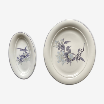 Plat et ravier porcelaine Bernardaud Nemours