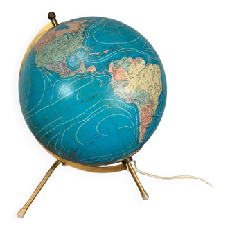 GLOBE Terrestre XL Lumineux et Reliefs Made in Italy VINTAGE