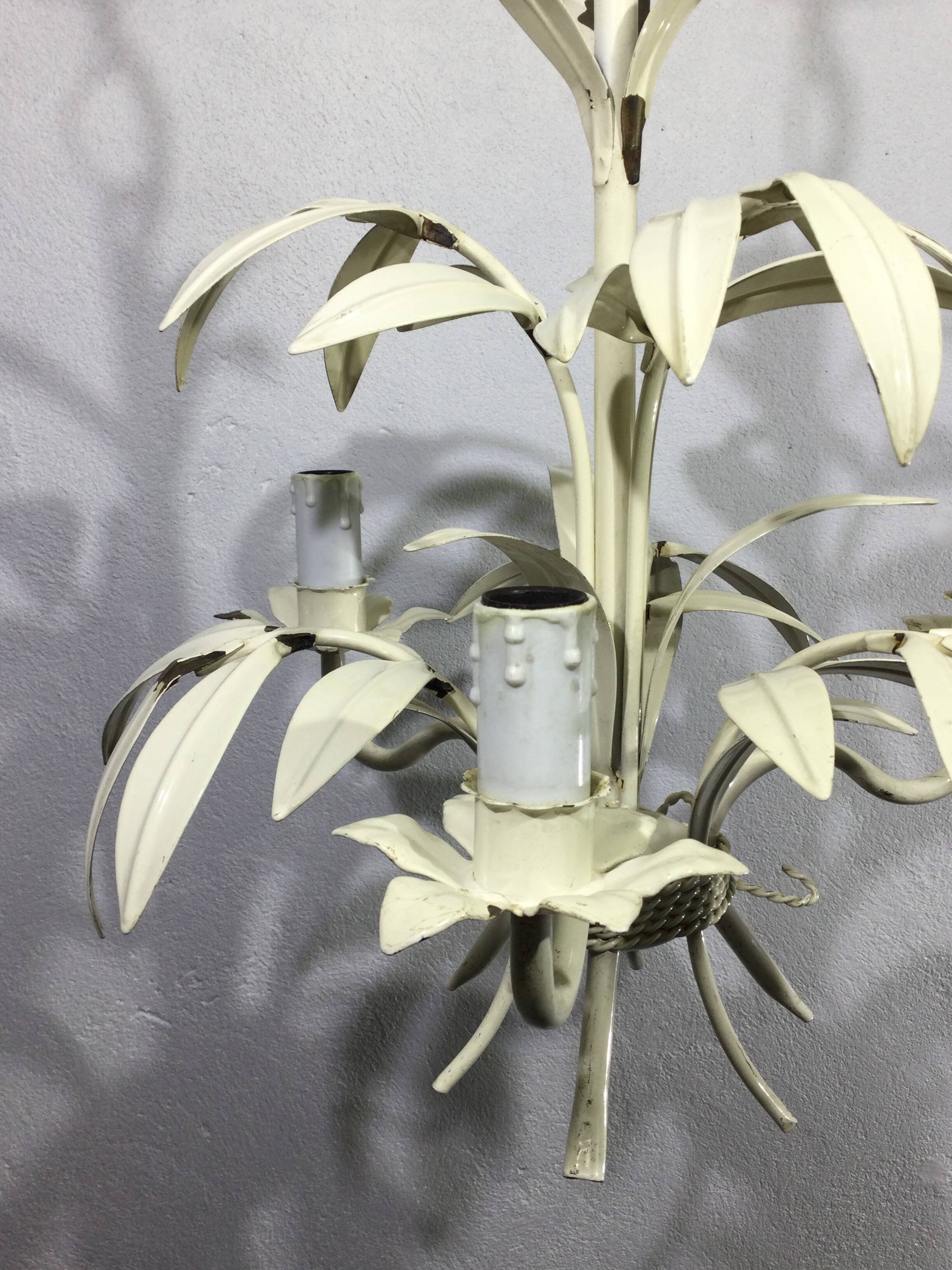 3-Light Leaf Chandelier