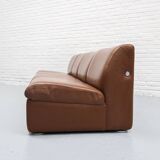 Cognac Leather Modular Sofa by Artifort