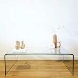 Moulded glass coffee table