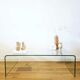 Moulded glass coffee table