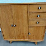 buffet bois massif, pieds compas