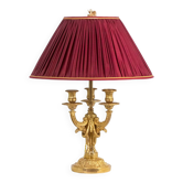 Eugène Bazart Paris. Gilded bronze hot water bottle lamp. Circa 1880.