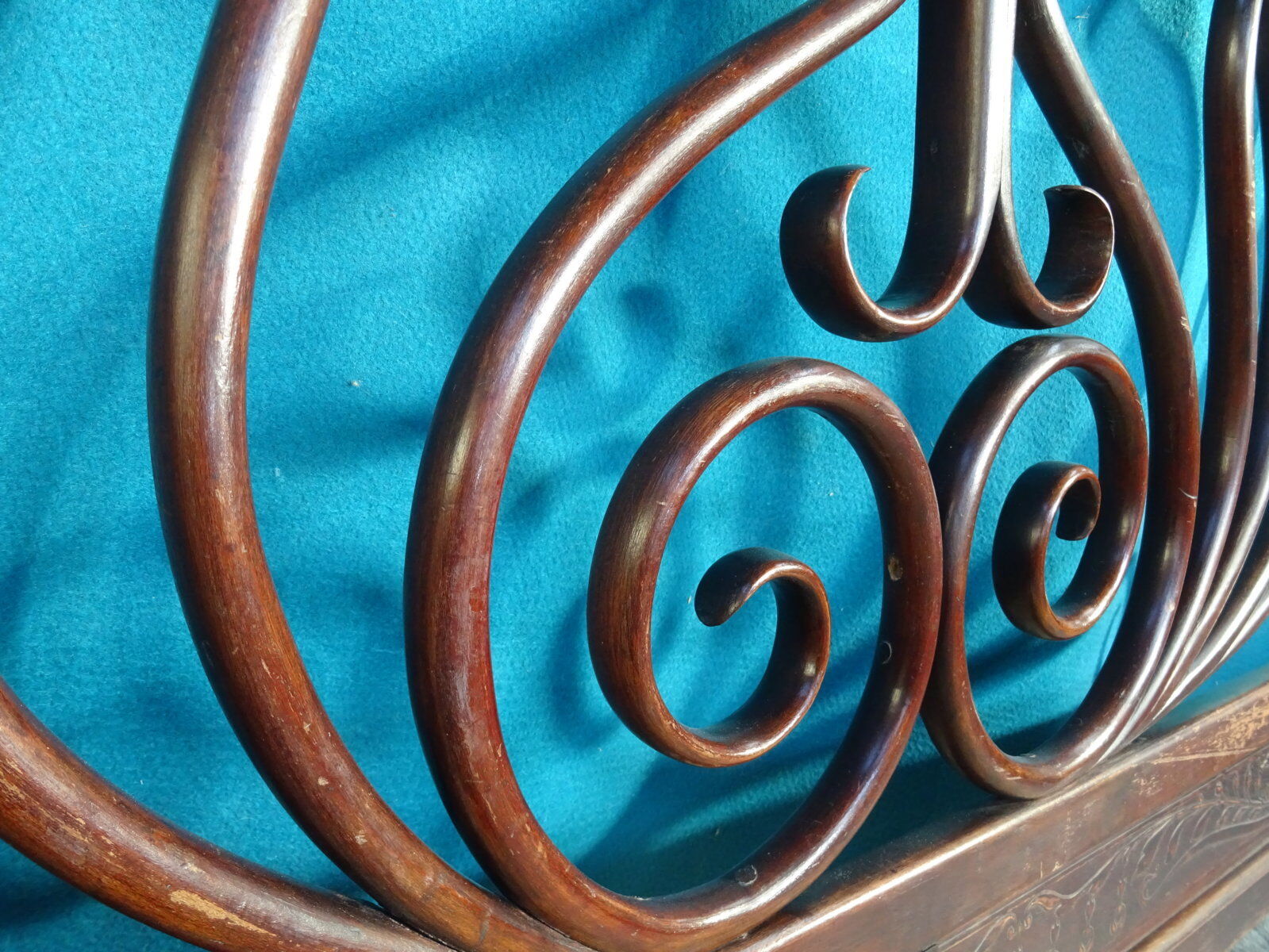 Double wooden headboard turned J & J kohn