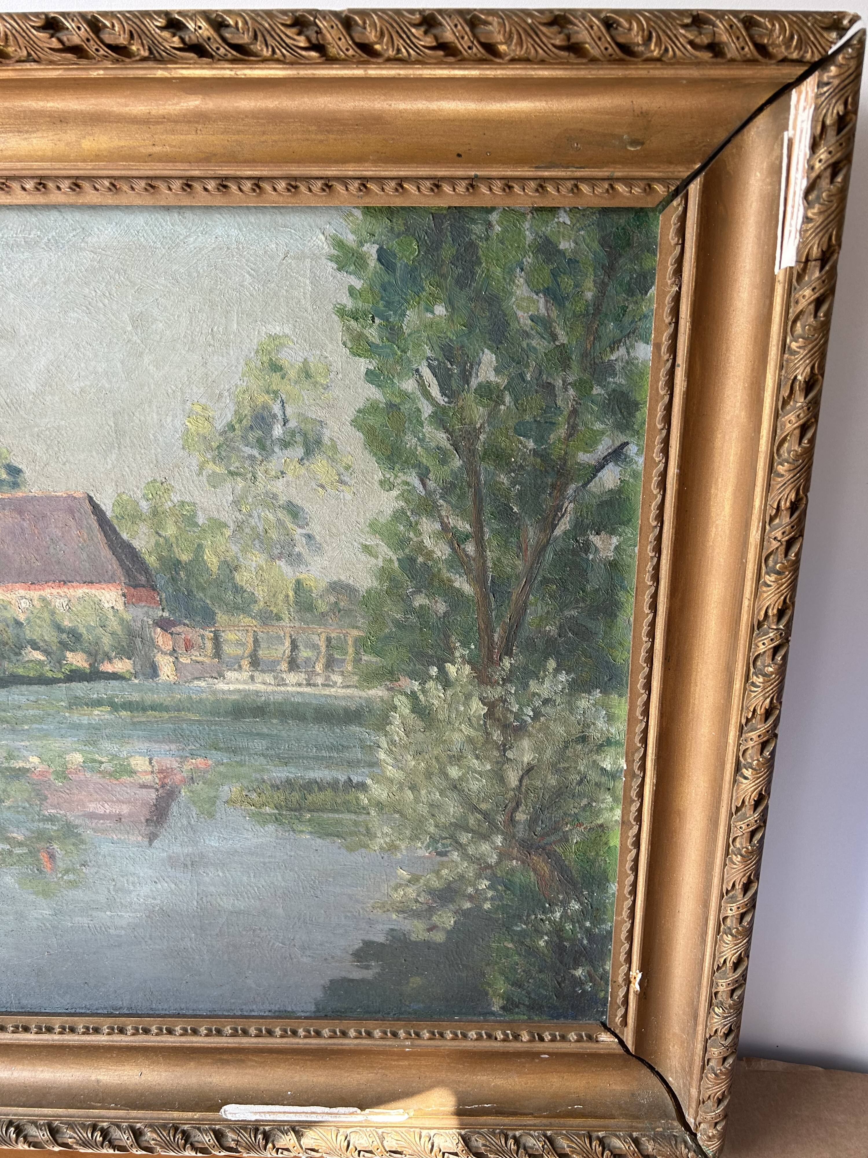 Signed painting H Boquet