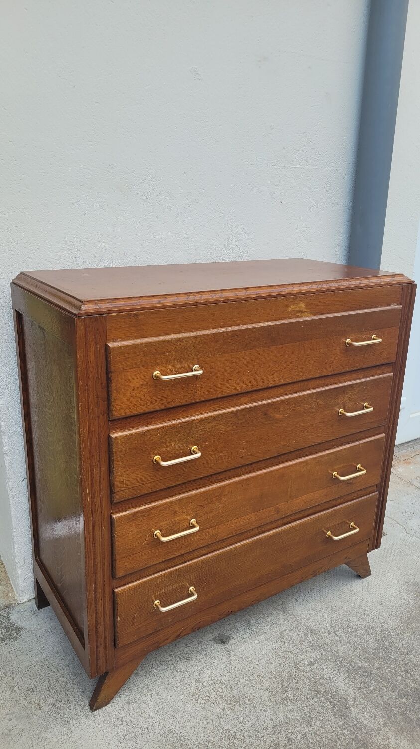 Vintage chest of drawers 1950 feet compass 4 drawers