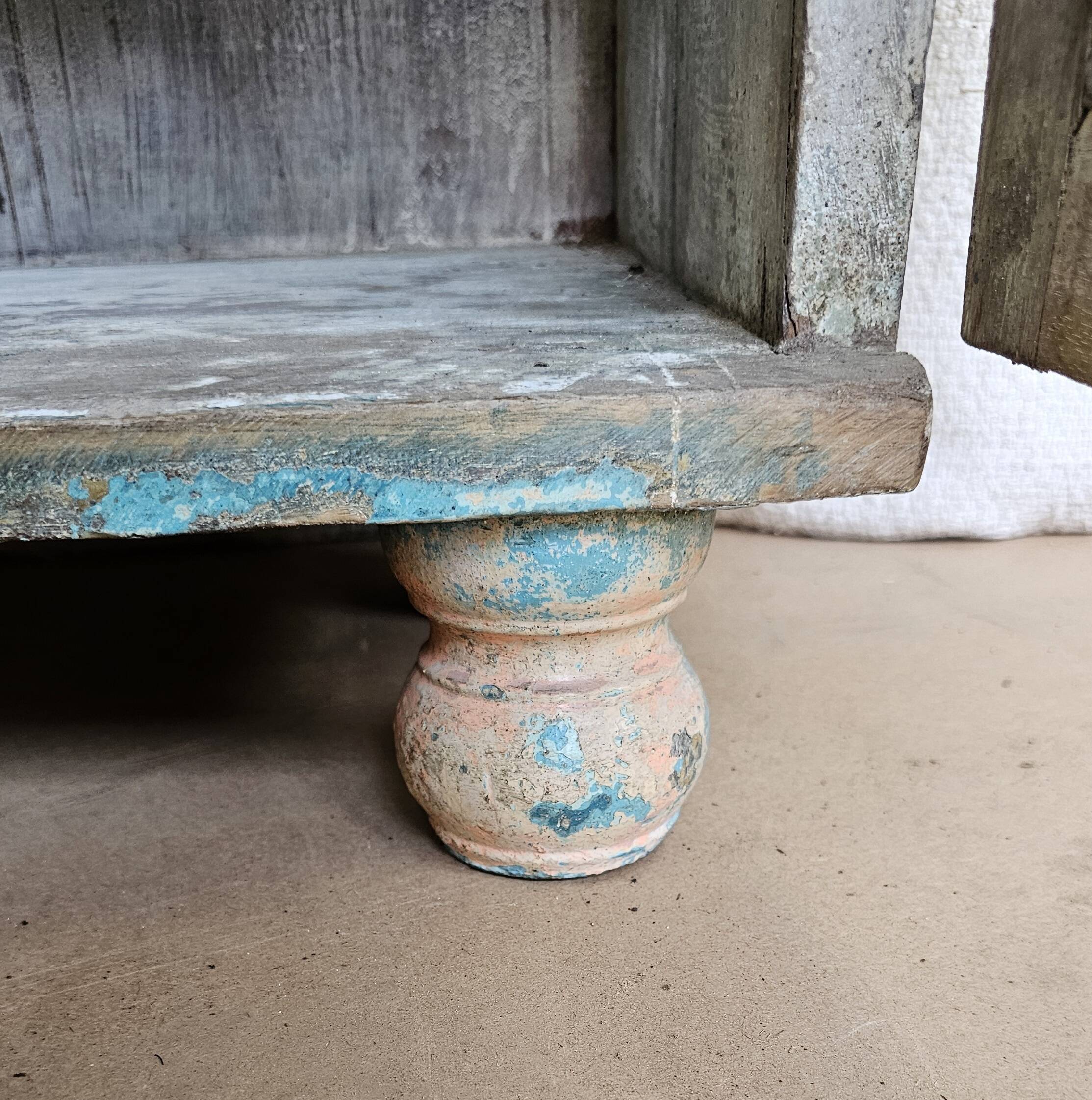 Old Burmese teak display case
