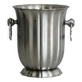 Small shiny stainless steel ice bucket