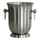 Small shiny stainless steel ice bucket