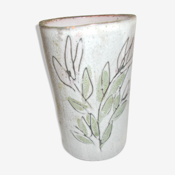 Grey glazed ceramic vase