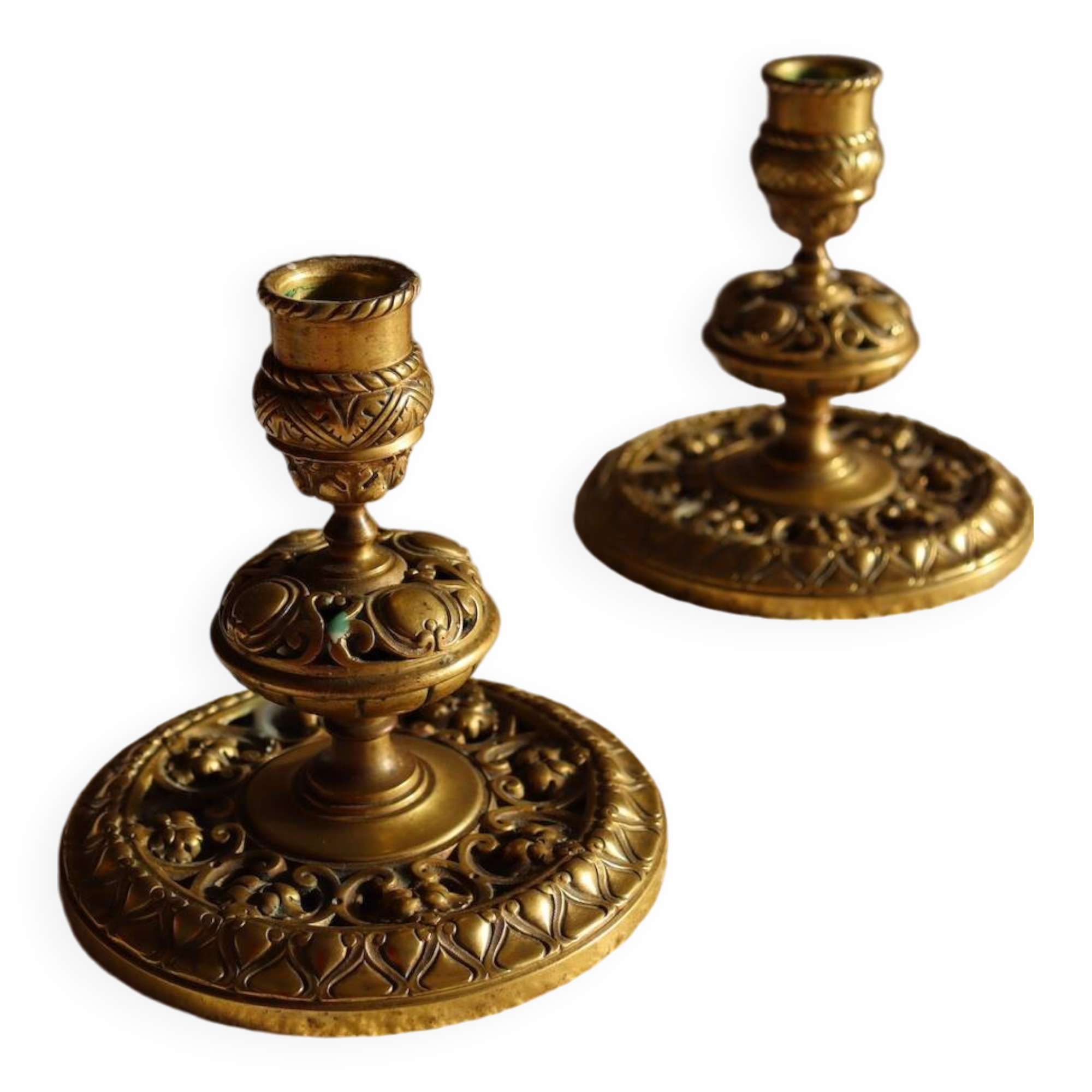 19th century bronze table ends