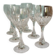 6 crystal wine glasses