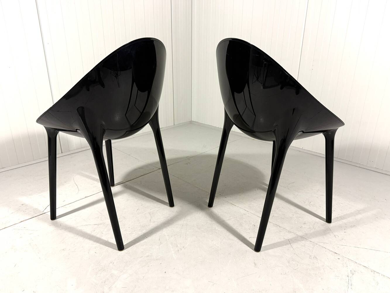 Philippe Starck glossy Super Impossible chairs, Kartell Italy