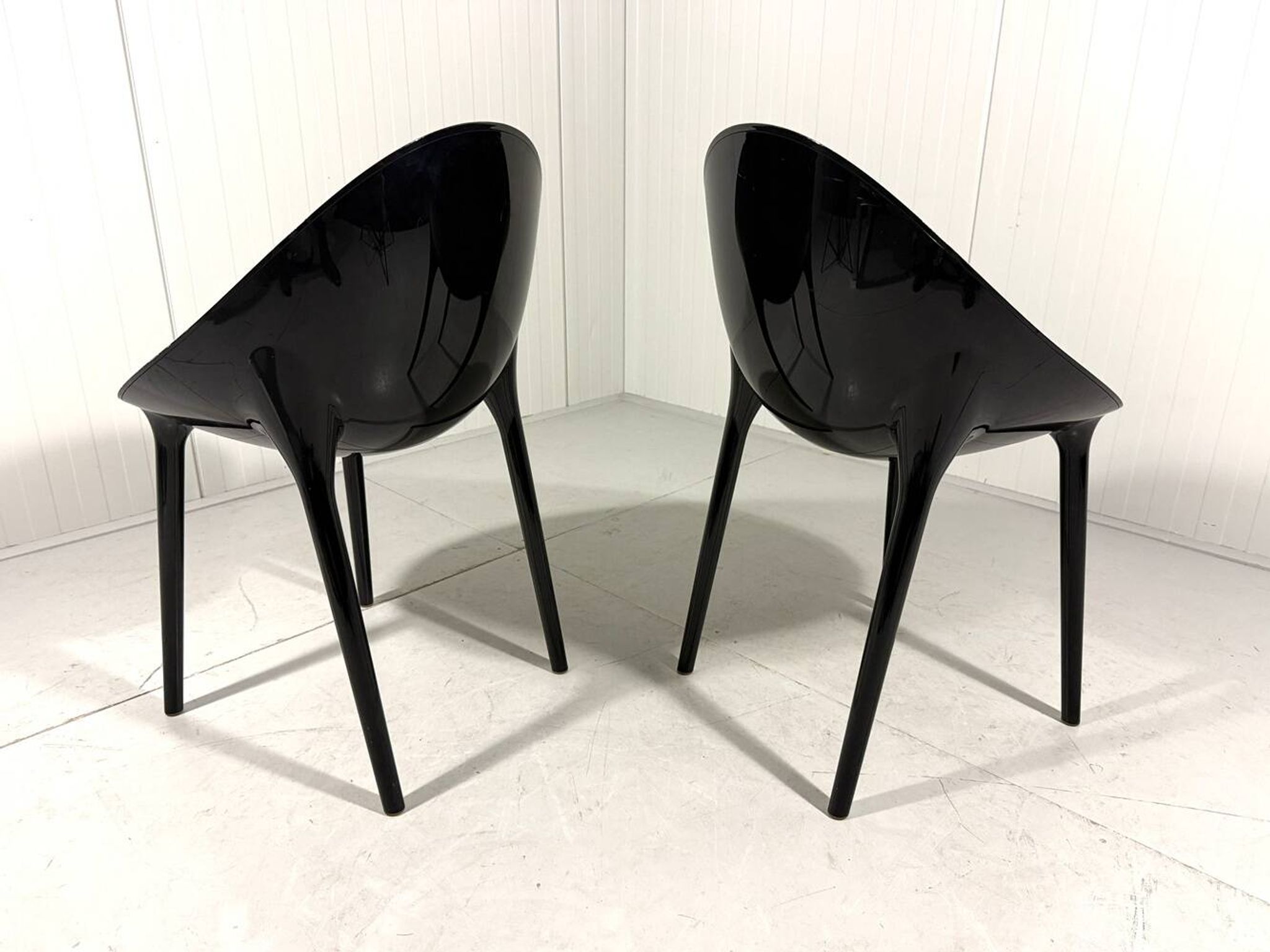 Philippe Starck glossy Super Impossible chairs, Kartell Italy