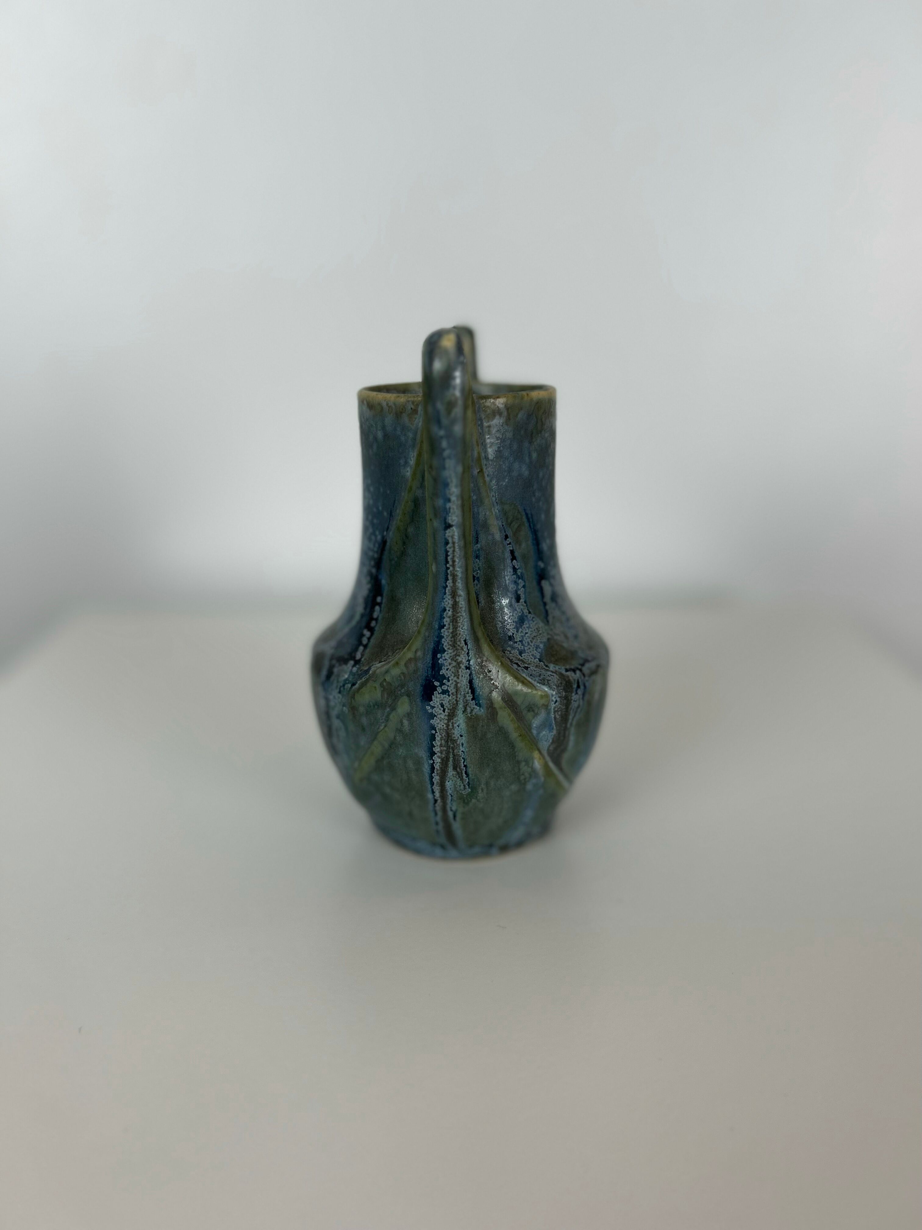 Vase en céramique et un petit vase Denbac en grès émaillé