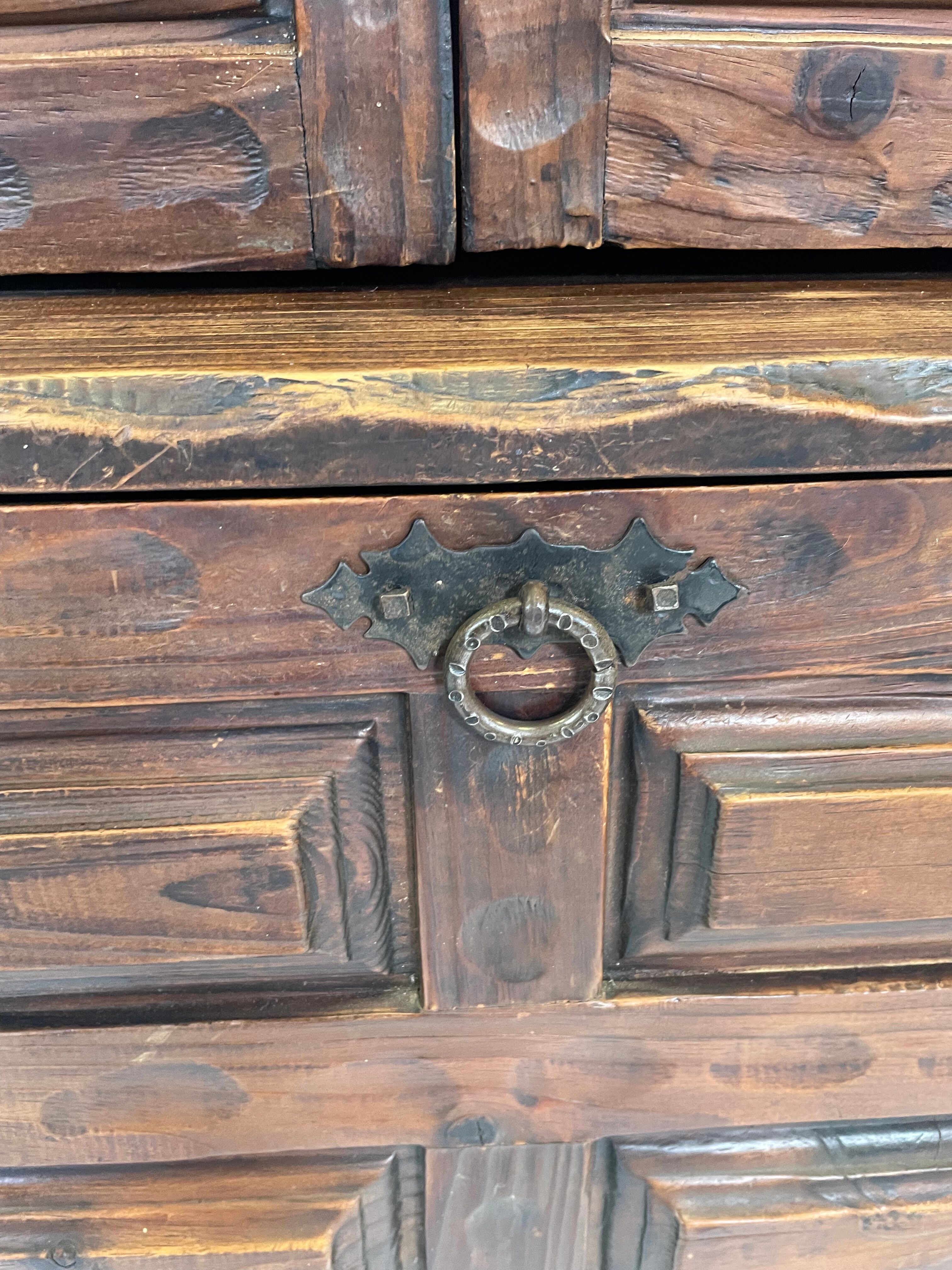 Vintage brutalist spanish wall cabinet cupboard design