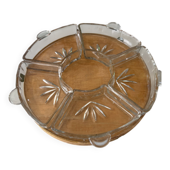 Rotating platter with small dishes