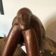 Sculpture of a woman in terracotta by Guy Callandreau circa 1980