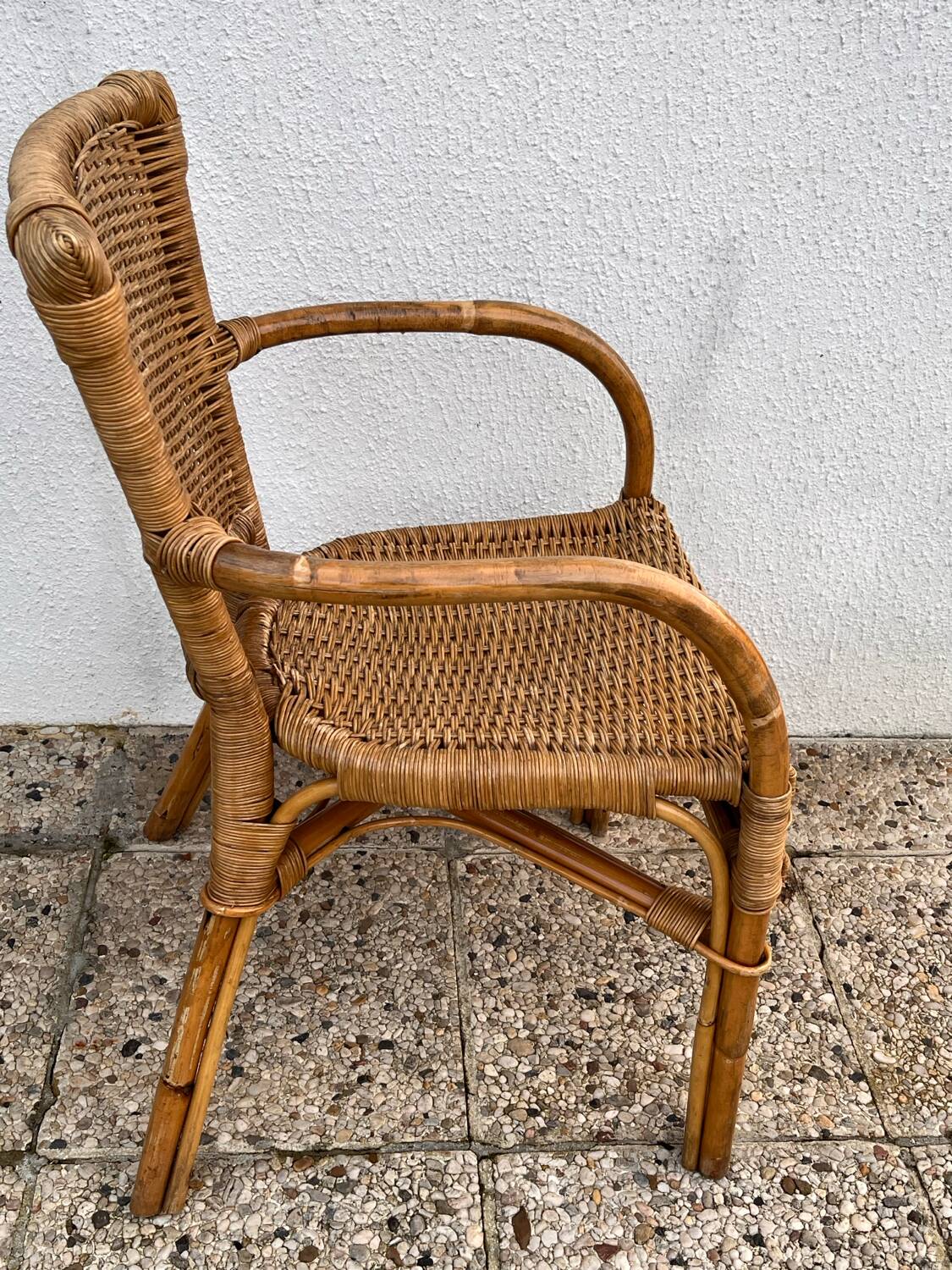 Set of 4 bamboo chairs