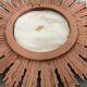 Old golden wooden sun mirror large size vintage 50s design