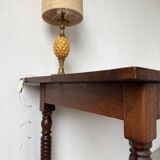 Lampe de table ananas céramique et laiton 1950