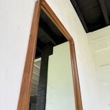 Miroir scandinave en teck massif 1970