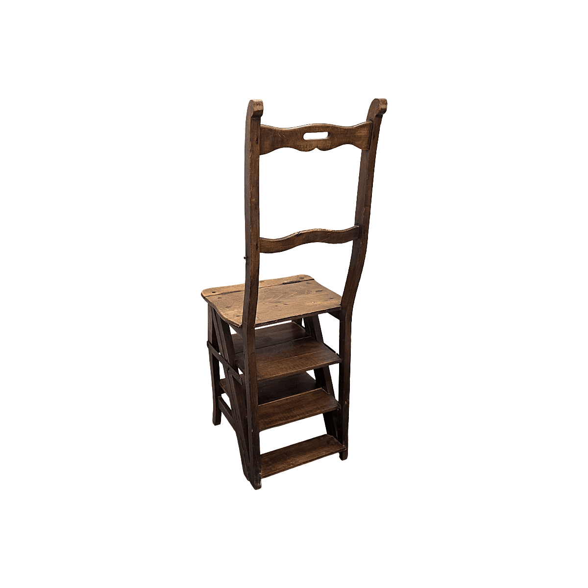 Chaise échelle métamorphose française antique, vers 1900.