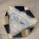 Cendrier, vide-poche hexagonal vintage en onyx et marbre