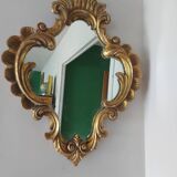 Mirror XIXth gilded wood and mercury ice 61x45cm