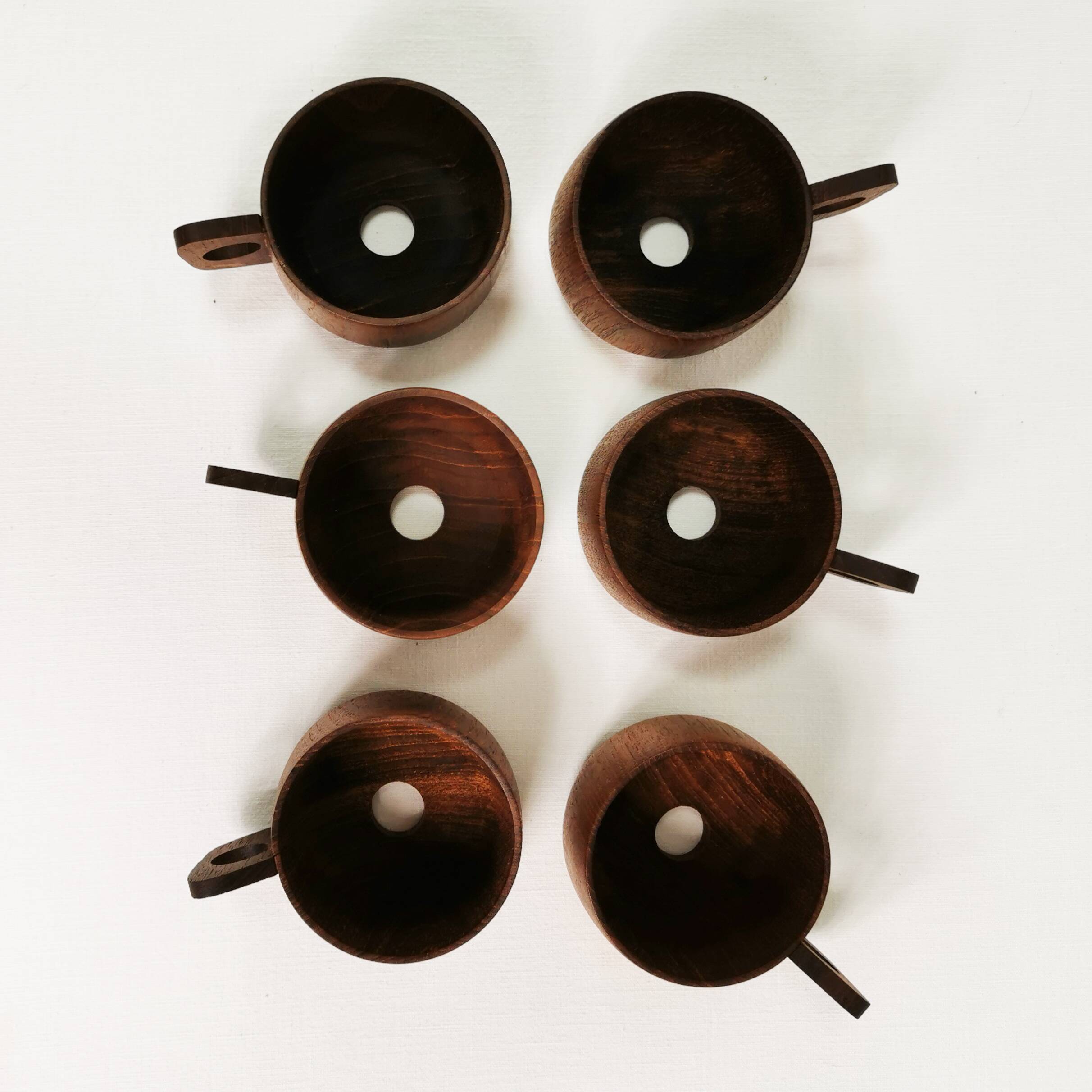 Teak coffee and tea set Schott & Gen Mainz Germany, 1970s.