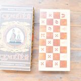 Beech wood chess board, new, with pieces in original box