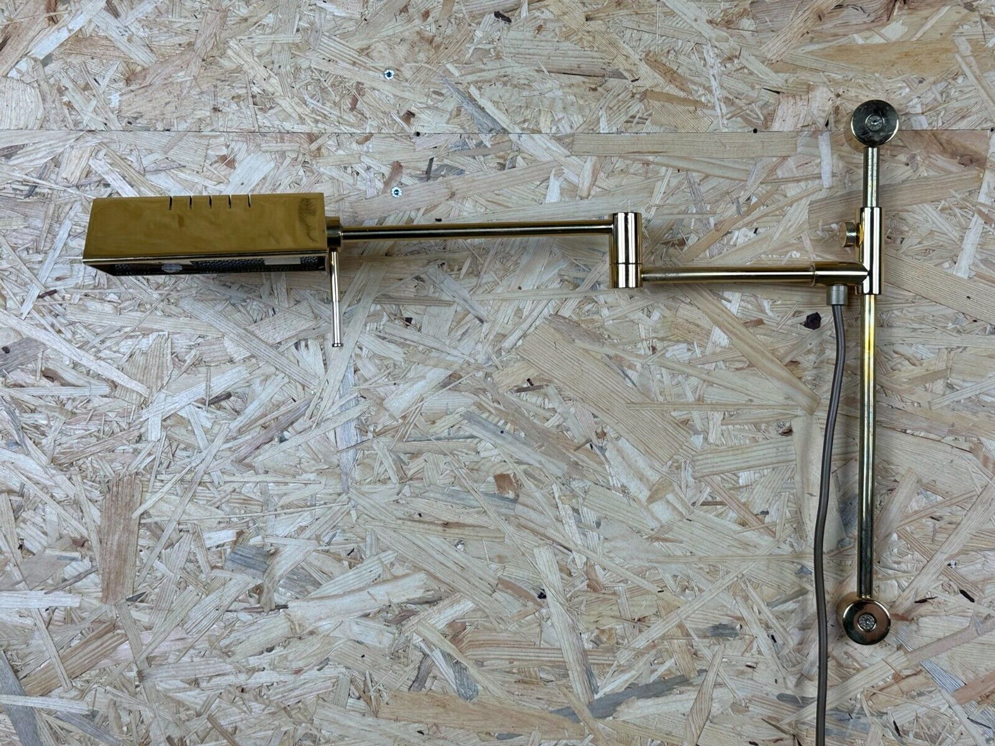 60s 70s wall lamp articulated brass Relco Made in Italy Design