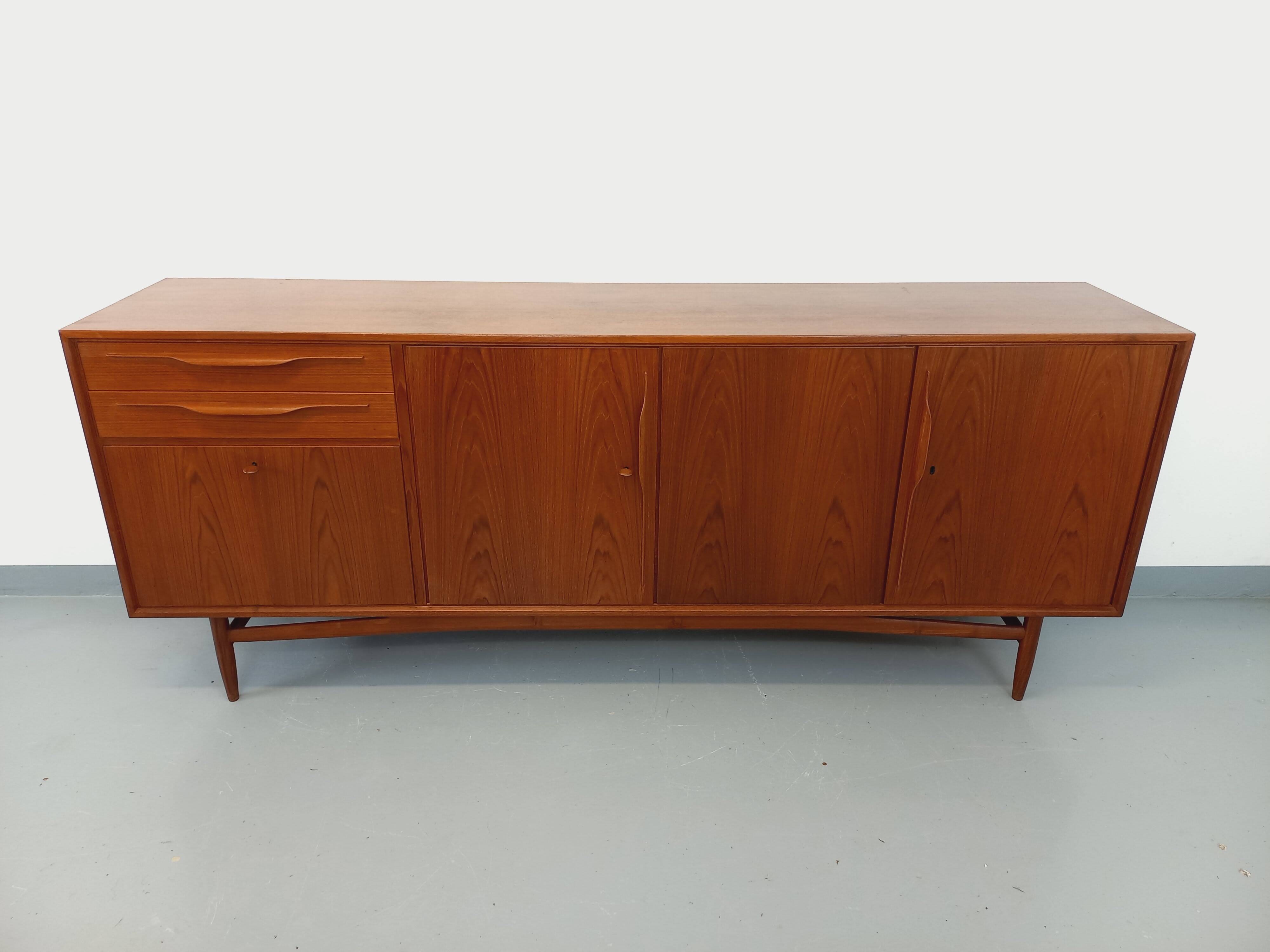 Vintage Swiss Teak Scandinavian style sideboard in teak from the 60s