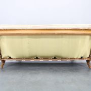 1960s Oak Scandinavian 3-Seater Sofa in Fine Leather Upholstery