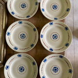 6 assiettes plates terre de fer Lolette Longchamp